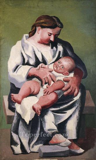 Maternite Mere et enfant 1921 Cubists Oil Paintings